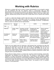 Rubrics - DMNS Galaxy Guide Portal