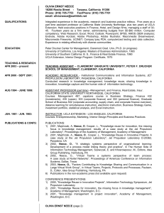 Curriculum Vitae - updated 5/10/2003