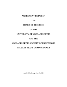 AGREEMENT BETWEEN - University of Massachusetts Boston