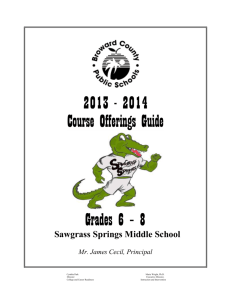 24‐Credit Program - Sawgrass Springs Middle School