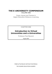 Introduction to Virtual Universities and e-Universities