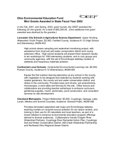 Ohio Environmental Education Fund Mini Grants Awarded in State