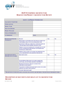 Technical Architecture Review Form