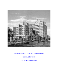 Local Rules of Court - Butler County Bar Association