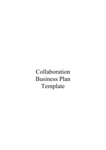 Collaboration Business Plan Template