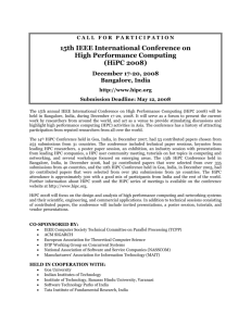 HiPC 2007 Call For Papers
