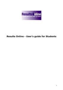 Using Results Online - Leeds Beckett University