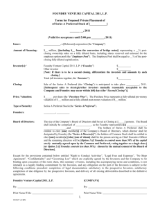 Series A Term Sheet