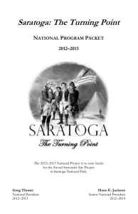 Saratoga: The Turning Point - National Society Children of the