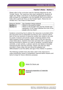 Teacher's Notes – Section 1 Please refer to the curriculum map for