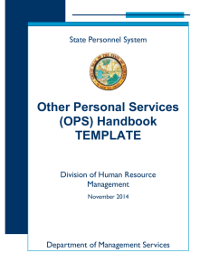 State of Florida, OPS Handbook Template [Nov 2014]