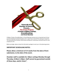 Ribbon Cutting Procedures - Gainesville Area Chamber of Commerce