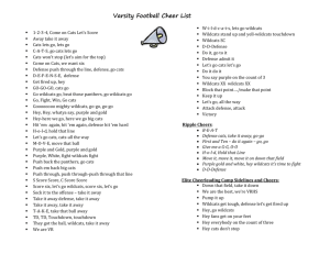 Varsity Football Cheer List