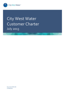 Customer Charter Summary 2013-18