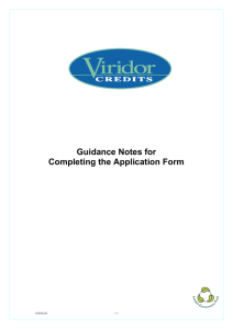 Guidance Notes for Completing the Application Form These notes