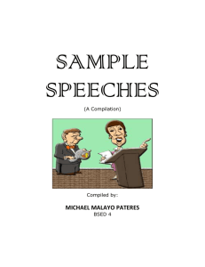 the "Sample Speeches"