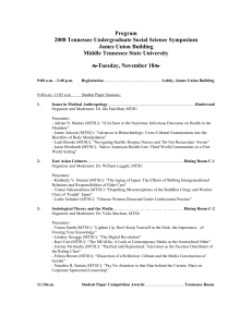 Schedule of Events - Middle Tennessee State University