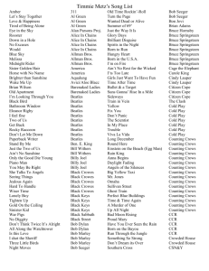 to Timmie's Songlist. Word File