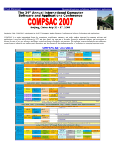 COMPSAC 2007 Program - IEEE Computer Society