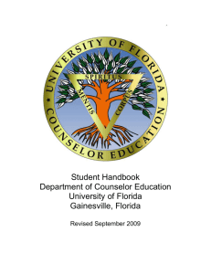 Proposed Counselor Education Student Handbook Revision