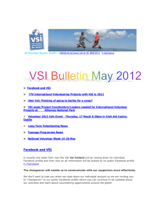 May 2012 Bulletin. - Voluntary Service International