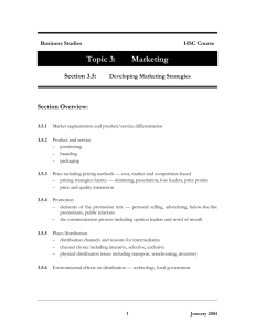 3.5 - Developing Marketing Strategies