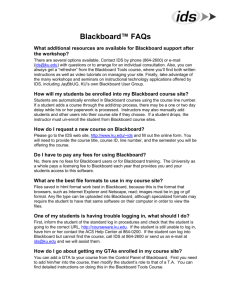 Blackboard FAQs