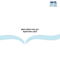 NHS FORTH VALLEY Application pack Guidance for completing the