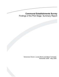 Communal Establishment Survey - Office for National Statistics