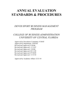 annual evaluation standards & procedures