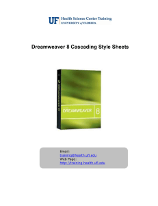 Dreamweaver 8 Cascading Style Sheets