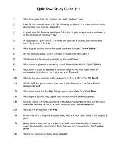 Quiz Bowl Study Guide # 1