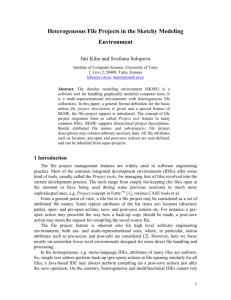 J.Kiho, S.Solopova. Heterogeneous File Projects in the Sketchy