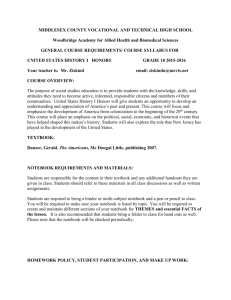 USI Syllabus - Middlesex County Vocational and Technical Schools