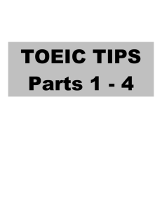 TOEIC TIPS