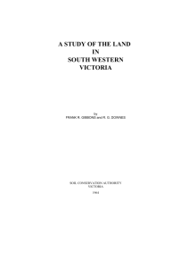 A Study of the land in South-Western Victoria