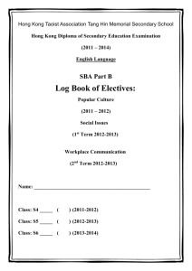 Log Book B Elective Sample 2011-2014
