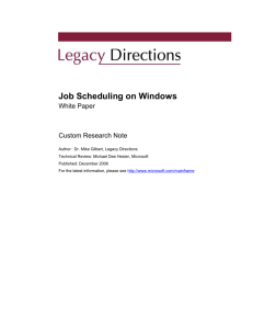 Job Scheduling on Windows - Platform Modernization Alliance
