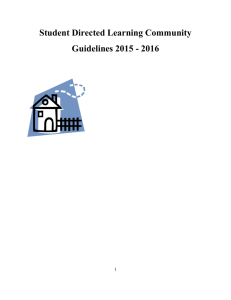 Student Directed Learning Community Guidelines 2015
