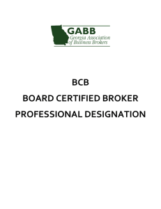 the designation - Georgia Association of Business Brokers