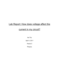 Lab Report: How does voltage affect the current in my circuit