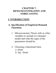 Chapter 7: Demand Estimation and Forecasting