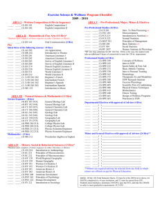 Program Checklist 2009-11