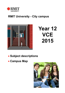 RMIT University - City campus Subject descriptions Campus Map