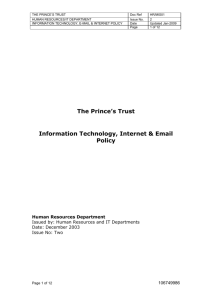 internet usage - The Prince's Trust