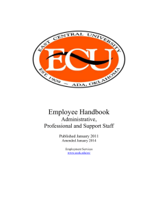 Staff Handbook - East Central University