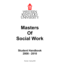 msw student handbook - Western Kentucky University