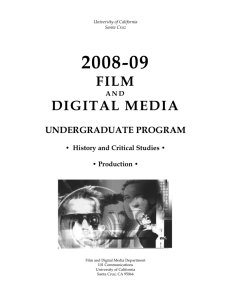 Handbook - Film at UCSC - University of California, Santa Cruz
