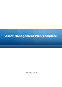 Asset Management Plan Template - Tertiary Education Commission