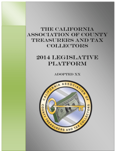 CACTTC legislative platform - California Association of County